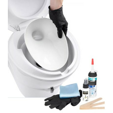 Miniature KIT Installation + INSERT porcelaine TWUSCH pour WC - Thetford N° 0