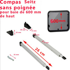 Miniature Compas sans poignées pour les baies S7 de 600 mm - Dometic Seitz N° 1