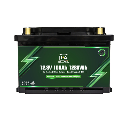 Batterie au lithium IA (sous siège) SERIES LiFePO4 12 V 100 Ah LN3 Smart BMS avec Bluetooth - IDEALAKKU