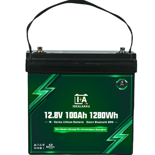 Batterie au lithium IB SERIES LiFePO4 12 V 100 Ah Smart BMS avec Bluetooth - IDEALAKKU Batterie au lithium IB SERIES LiFePO4 12 V 100 Ah Smart BMS avec Bluetooth - IDEALAKKU