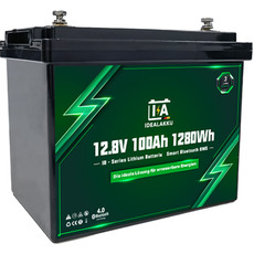 Miniature Batterie au lithium IB SERIES LiFePO4 12 V 100 Ah Smart BMS avec Bluetooth - IDEALAKKU N° 1