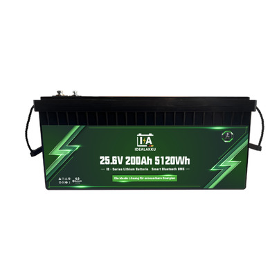 Batterie au lithium IB SERIES LiFePO4 24 V 200 Ah Smart BMS avec Bluetooth - IDEALAKKU