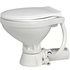 Miniature WC électrique compact 12V à broyeur – cuvette porcelaine, lunette plastique Soft Close blanche – OSCULATI – OSCULATI N° 0