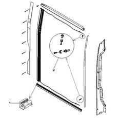 Miniature EMBOUT INFÉRIEUR DROIT POUR PORTE MOUSTIQUAIRE - DOMETIC N° 2