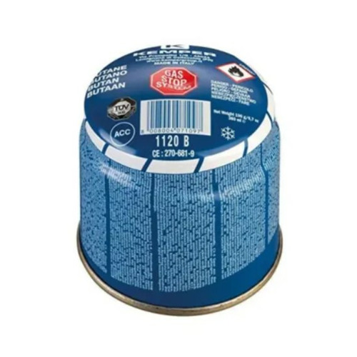 Cartouche perçable 190gr - GAZ BUTANE - Système de sécurité "STOP GAZ" - KEMPER Cartouche perçable 190gr - GAZ BUTANE - Système de sécurité "STOP GAZ" - KEMPER