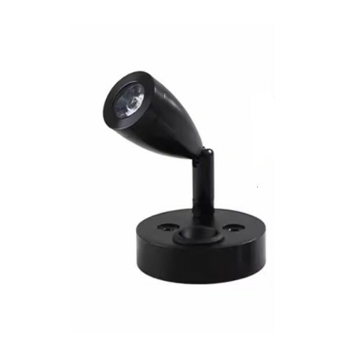 Lampe de lecture LED 12V avec interrupteur et tête orientable 360° - NOIRE - LUMIERE FROIDE