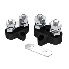 Miniature Busbar+ / – - 2 cosses - 80A - 48V N° 0