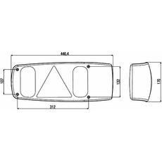 Miniature ATTENTION Produit Reconditionné Feu caraluna I caravanes gauche catadioptre triangle - HELLA N° 2