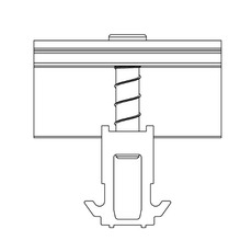Miniature DomeClamp End Clamp 30-50 mm, noir anodisé - K2 N° 2