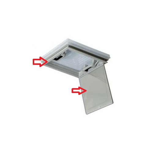 ATTENTION Produit Reconditionné Lanterneau à poignées - 40 x 40 cm avec moustiquaire - DECMO