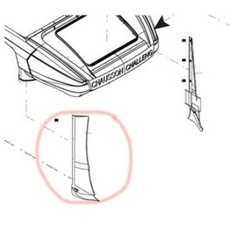 Miniature Pied de cabine châssis Ford – Coté droit – BLANC 249 – Pour Challenger Profilé N° 1