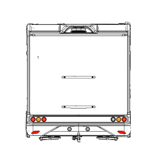 FACE ARRIERE EN METAL 2300X2515 - BLANC 249 - TRIGANO
