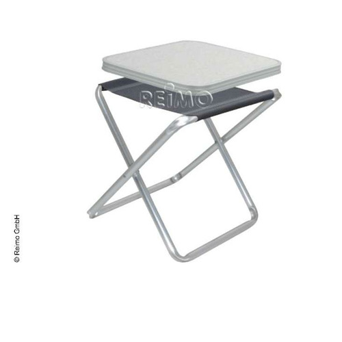ATTENTION Produit Reconditionné TORTUGA TABOURET PLIANT ANTHRACITE AVEC PLATEAU