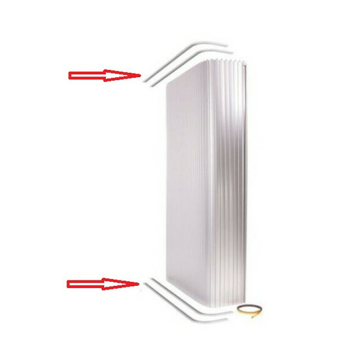 Rails de guidage pour porte de douche à enroulement, 1 jeu haut + bas - CARBEST