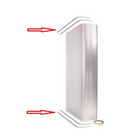 Rails de guidage pour porte de douche à enroulement, 1 jeu haut + bas - CARBEST
