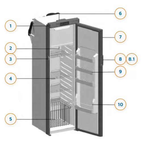 Capuchon de poignée CARBEST pour frigo à compression MH140L - CARBEST