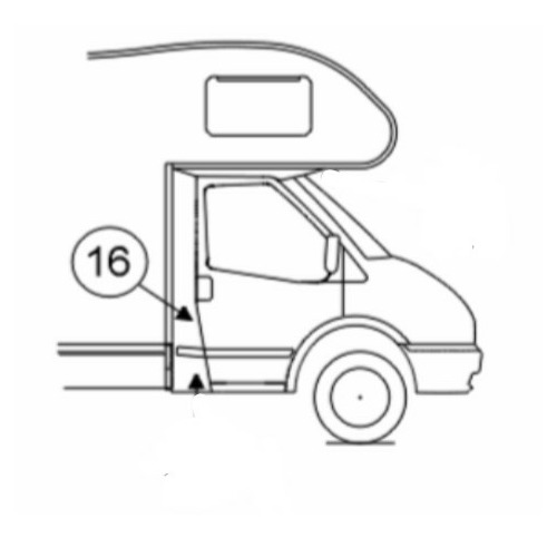 Montant droit pour CHAUSSON FLASH 03 - 2006 - TRIGANO