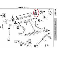 Miniature Plaque d'extrémité droite Omnistor 5000 avec verrouillage - THULE N° 1