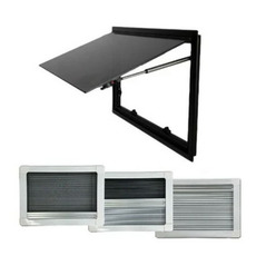 Miniature Baie projetable en double vitrage acrylique – 700 X 500 - Store occultant + moustiquaire N° 0