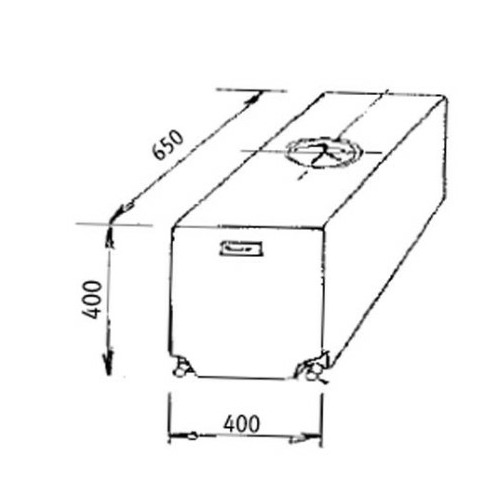 RESERVOIR 95L - GRIS ANTHRACITE - 650x400x400 mm - LILIE