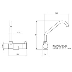Miniature Robinet laiton fixe - RB1853 grand modèle Ø33,5MM - CAN N° 2