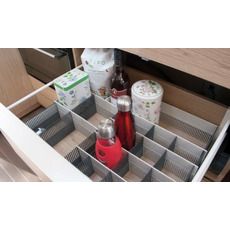 Miniature Organiseur de tiroir - Lot de 8 séparateurs - GRIS - PURE LIGHT MAXXI N° 0