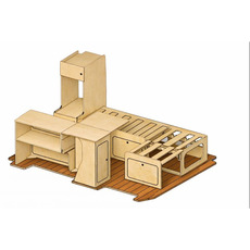 Miniature Pack meuble aménagement COZY pour -Citroen Jumpy 3 / Peugeot expert 3 / Opel vivaro (2020 - AUJOURD'HUI) / Fiat Scudo / Toyota Pro ACE N° 2