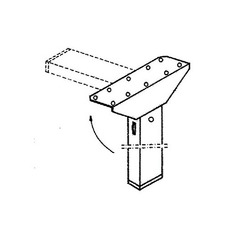 Miniature Pied de table escamotable –– Simple, économique et fonctionne - 715 mm N° 1