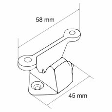 Miniature Arrêt de porte en plastique blanc N° 2 Miniature Arrêt de porte en plastique blanc N° 2