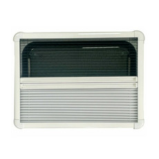 Miniature Baie projetable en double vitrage acrylique + Cadre occultant noir – 490 x 500 mm N° 2