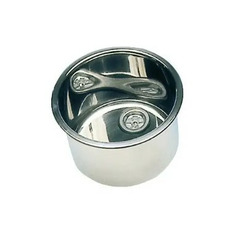 Miniature Evier rond en inox poli miroir - 385 x 180 mm N° 0