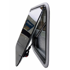 Miniature Baie projetable en double vitrage acrylique + Cadre occultant noir – 700 x 300 mm N° 3