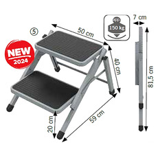 Miniature ATTENTION Produit Reconditionné MARCHEPIED ACIER DOUBLE PLIANT 150KG - CARBEST N° 6