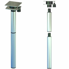 Miniature PIED DE TABLE - 7352 ILSE - 375/756 mm- DOUBLE PLATEAU PIVOTANT 360° - ANTHRACITE N° 0