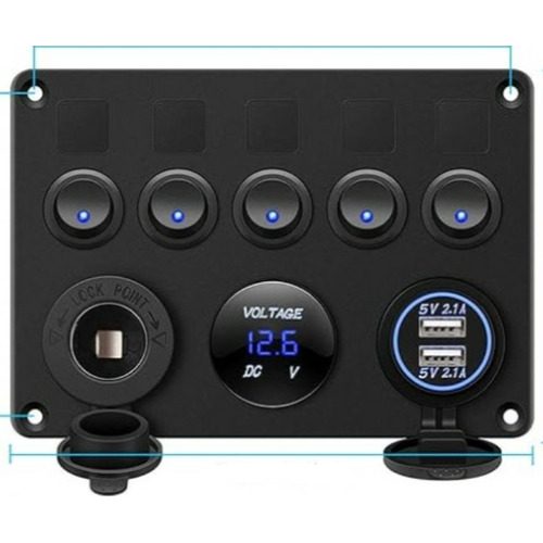 Panneau de commande multifonction - 5 interrupteurs -