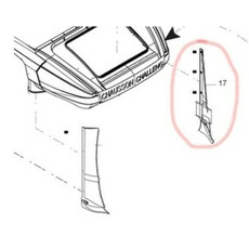 Miniature ATTENTION Produit Reconditionné Pied de cabine châssis Ford – Coté gauche – BLANC 249 – Pour Challenger Profilé N° 0