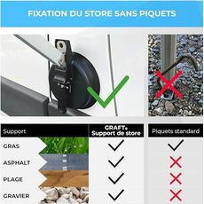 Miniature Kit de support UNIVERSEL pour store de camping-car - 2 pièces - GRAFT N° 2