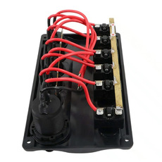 Miniature Tableau électrique WAVE 5 Interrupteurs + Prise allume cigare - OSCULATI N° 1