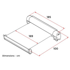 Miniature STORE F45S 1.90 BOITIER POLAR WHITE TOILE ROYAL GREY - FIAMMA N° 3