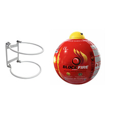 Miniature Pack Sécurité Incendie : Boule Extinctrice BLOCK'FIRE® + Support Mural Multidirectionnel - BLOCK'FIRE N° 0