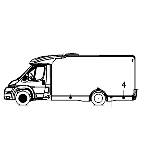 Bas de caisse arrière gauche – Chausson Flash 30 (2012) | Repère 4