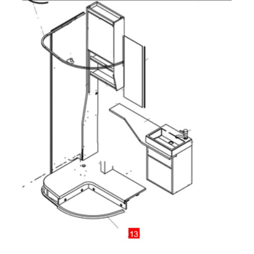Rail de porte basse pour cabinet de WC - Chausson 628 EB Special Edition 2018 
