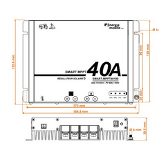 Miniature Régulateurs solaires MPPT 12/24V - 40A - ENERGIE MOBILE N° 1