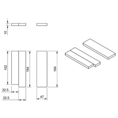 Miniature Matelas pour fourgon/van - PETIT Lit -  164 x 112 cm - 7 cm Mousse Haute Densité ( 28 kg/m³ ) + 3 cm Mémoire de Forme N° 1