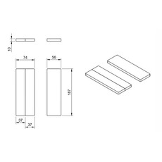 Miniature Matelas pour fourgon/van - GRAND LIT XL -  187 x 130 cm - 7 cm Mousse Haute Densité ( 28 kg/m³ ) + 3 cm Mémoire de Forme N° 6