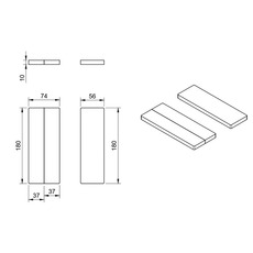 Miniature Matelas pour fourgon/van - GRAND LIT -  180 x 130 cm - 7 cm Mousse Haute Densité ( 28 kg/m³ ) + 3 cm Mémoire de Forme N° 6