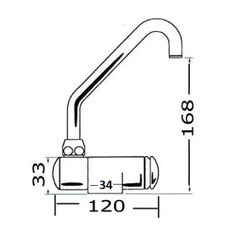 Miniature Robinet mitigeur rabattable Star - OSCULATI N° 1