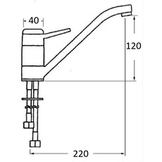 Miniature Robinet mitigeur pivotant Olivia - OSCULATI N° 1