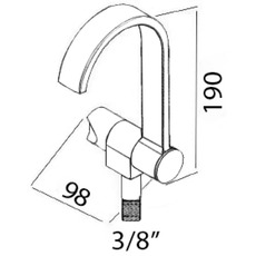 Miniature Robinet mélangeur rabattable eau froide Style - OSCULATI N° 1