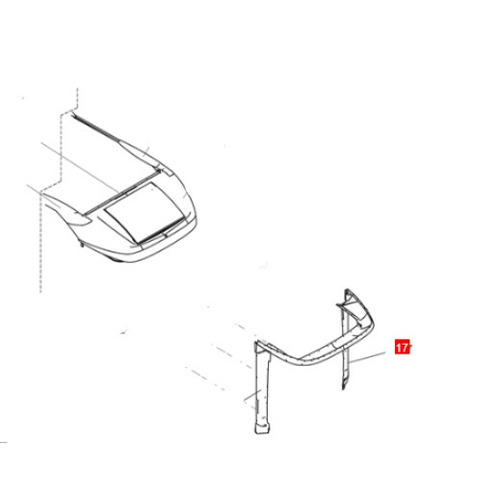PIED DE CABINE GAUCHE - COMPATIBLE CHALLENGER GENESIS 398 XLB (FORD 2017)